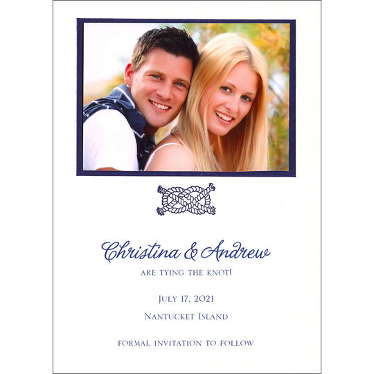 Nautical Knot Photo Letterpress Cards